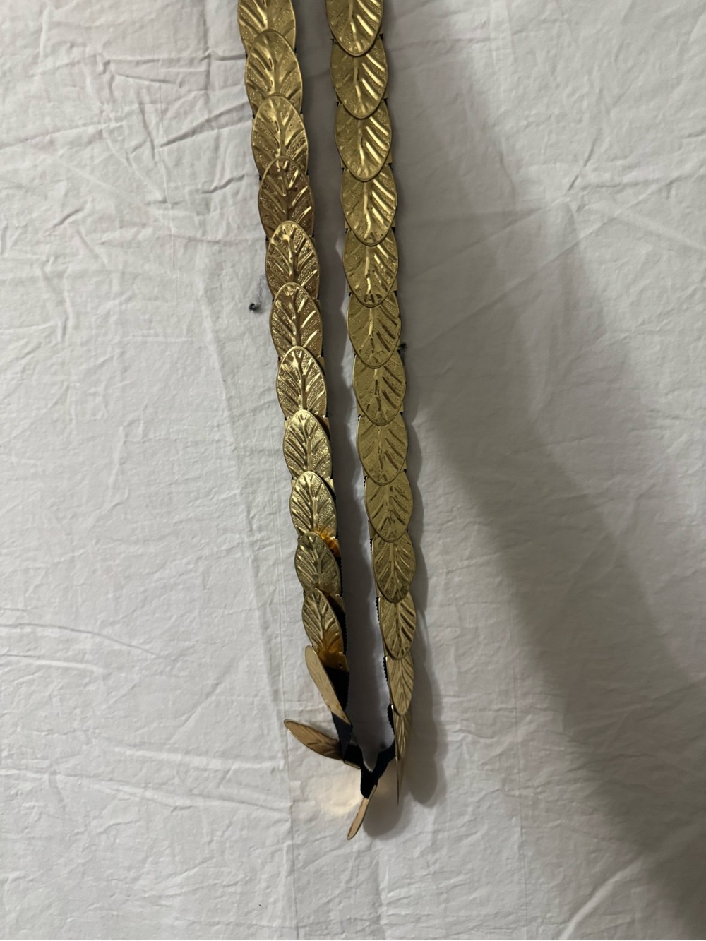 Gold Leaf-Pattern Metal Belt